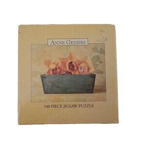 Anne Geddes 100 Piece Jigsaw Puzzle 3 Babies in Flower Box 9x7 NEW SEALED BOX